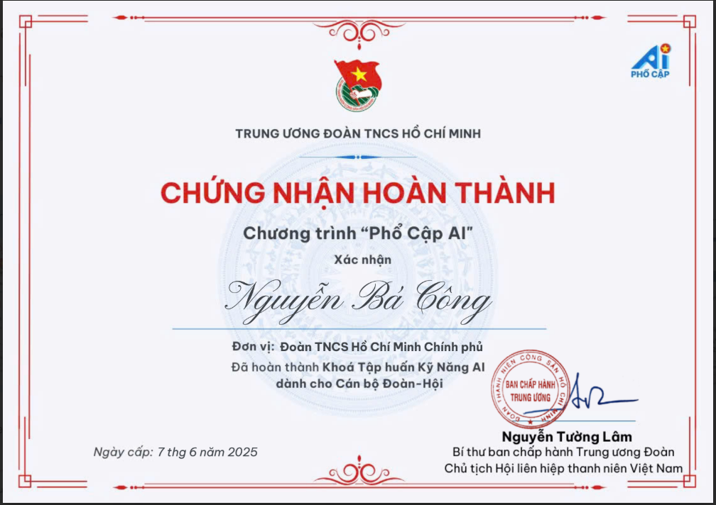 Back-End Certificate