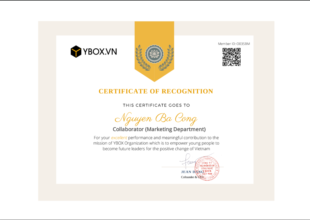 Certificate ccn